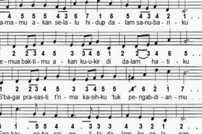 notasi hymne guru