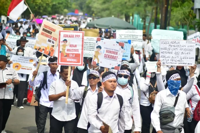 guru honorer indramayu tuntut diangkat pppk