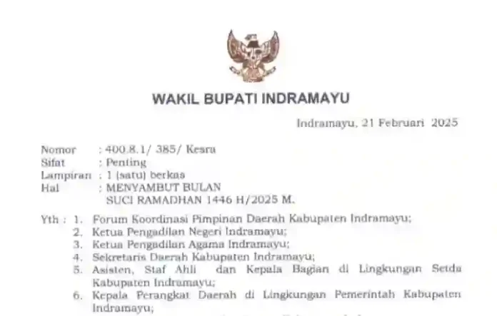 surat wakil bupati