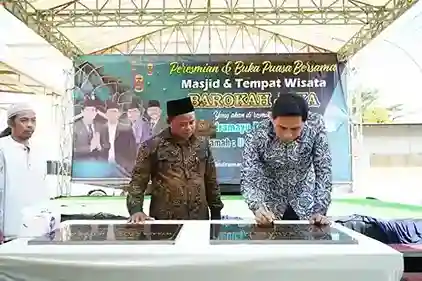 bupati indramayu resmikan masjid dan tempat wisata barokah jaya