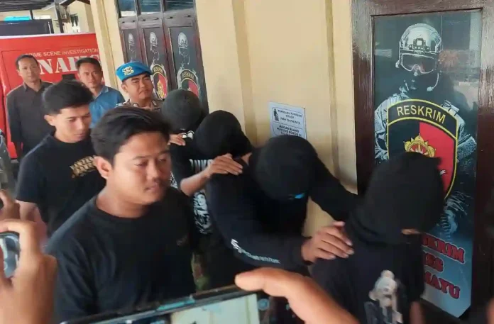 tewaskan pelajar smp tujuh pemuda diringkus